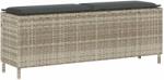 vidaXL világosszürke polyrattan kerti pad párnával 110x30x40, 5 cm (4104159)