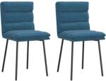 vidaXL 2 db kék bársony étkezőszék (4101292)