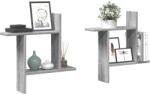 vidaXL 2 db szürke sonoma színű szerelt fa fali polc 50 x 12 x 50 cm (853259)