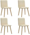 vidaXL 4 db krémszínű szövet étkezőszék (3315251)