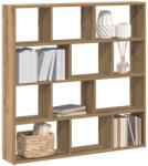 vidaXL kézműves tölgy színű fali kockapolc 12 rekeszes színű (860012)