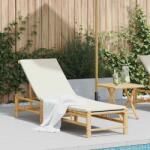 vidaXL bambusz napozóágy párnákkal 55x199x30 cm (4108226)