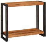 vidaXL Konzolasztal polcokkal Barna 90 x 33 x 75 cm Tömör Akácfa (4104737)