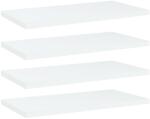 vidaXL 4 db fehér szerelt fa könyvespolc 40 x 20 x 1, 5 cm (805138)