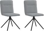 vidaXL 2 db világosszürke szövet étkezőszék (4101232)