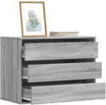 vidaXL szürke sonoma színű szerelt fa fiókos sarokszekrény 80x41x58 cm (852857)