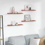 vidaXL Falpolc polcokkal tárolóval 4 pcs Piros 60 x 9 x 3 cm Faanyag (42020007)