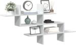 vidaXL fehér szerelt fa fali polc 124, 5 x 18 x 60, 5 cm (853263)