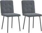 vidaXL 2 db sötétszürke bársony étkezőszék (4101058)