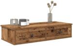 vidaXL Falipolc fiókokkal régi fa 80x31x17 cm műszaki fa (859957)