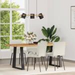 vidaXL 4 db krémszínű bársony étkezőszék (3315391)