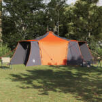 vidaXL Tipi sátor tetővel Szürke és narancs 492 x 492 x 275 cm szövet (42000989)
