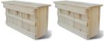 vidaXL 2 darab fa verébház 44 x 15, 5 x 21, 5 cm (276008)