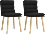 vidaXL 2 db fekete szövet étkezőszék (4101295)