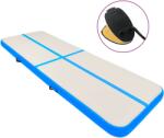 vidaXL kék PVC felfújható tornamatrac pumpával 500 x 100 x 15 cm (92665)