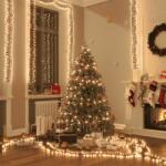 vidaXL meleg fehér fényű fürtös PVC LED-szalag 3000 LED-del 23 m (343249)