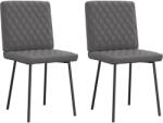 vidaXL 2 db szürke műbőr étkezőszék (4101115)