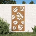 vidaXL levélmintás corten acél kerti faldísz 105 x 55 cm (824488)