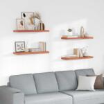 vidaXL Falpolc Falra szerelhető 4 pcs Piros 80 x 23, 5 x 4 cm Faanyag (42019931)