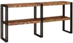 vidaXL Konzolasztal polcokkal Sokszínű Szilárd Újrahasznosított Fa (4104741)