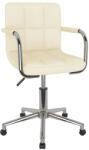 vidaXL krémszínű szövetborítású forgó étkezőszék (3088157)