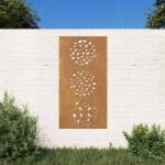 vidaXL levélmintás corten acél kerti faldísz 105 x 55 cm (824494)