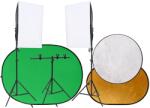 vidaXL fotóstúdió szett fénykészlettel/háttérképernyővel/reflektorral (3144004)