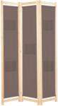 vidaXL barna 3-paneles szövetparaván 120 x 170 x 4 cm (248179)