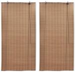 vidaXL 2 db barna bambusz redőny 150 x 220 cm (3057521)