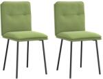 vidaXL 2 db világoszöld bársony étkezőszék (4101312)