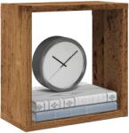 vidaXL 4 db antik fa színű szerelt fa fali kockapolc 30x15x30 cm (856577)