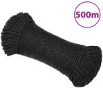 vidaXL fekete polipropilén munkakötél 6 mm 500 m (153005)