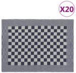 vidaXL 20 db kék és fehér pamut konyhai törölköző 50 x 70 cm (136280)