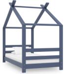 vidaXL szürke tömör fenyőfa gyerekágy-keret 70 x 140 cm (289613)