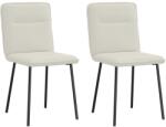 vidaXL 2 db krémszínű bársony étkezőszék (4101218)