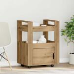 vidaXL Konyhai kocsi kézműves tölgy 60 x 45 x 80 cm Faanyag (862121)