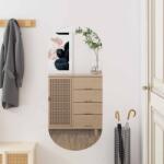 vidaXL ovális üveg falitükör 35 x 80 cm (350456)