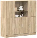 vidaXL 3 részes sonoma tölgy színű szerelt fa konyhaszekrény garnitúra (3324153)