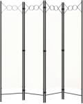 vidaXL krémfehér 4 paneles paraván 160 x 180 cm (320706)