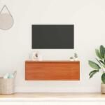 vidaXL Fali Szekrény Faggyú barna 100 x 30 x 35 cm Tömör fenyőfa (869861)