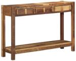 vidaXL Konzolasztal Barna 107 x 33 x 76 cm Szilárd Újrahasznosított Fa (4019623)
