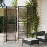 vidaXL barna 6-paneles polyrattan térelválasztó (365385)