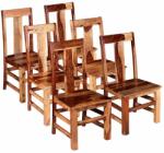 vidaXL 6 db tömör fa étkezőszék (274764)