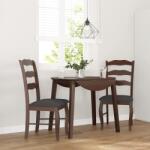 vidaXL 2 db barna tömörfa gumiból készült étkezőszékek párnákkal (4102492)