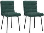 vidaXL 2 db sötétzöld bársony étkezőszék (4101284)