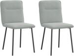 vidaXL 2 db világosszürke bársony étkezőszék (4101209)