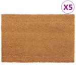 vidaXL 5 db természetes színű rojtos kókuszrost lábtörlő 40 x 60 cm (155598)