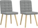 vidaXL 2 db világosszürke szövet étkezőszék (4101091)