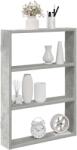 vidaXL betonszürke szerelt fa fali polc 43 x 9 x 60 cm (860052)