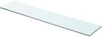 vidaXL 70x15 cm átlátszó panel üvegpolc (243828)